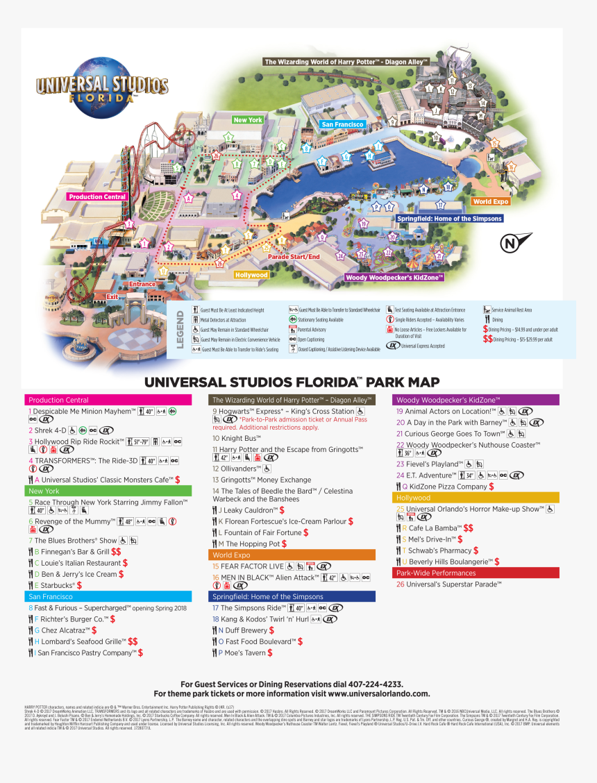 Transparent Universal Studios Hollywood Png - Universal Studios Map 2019, Png Download, Free Download