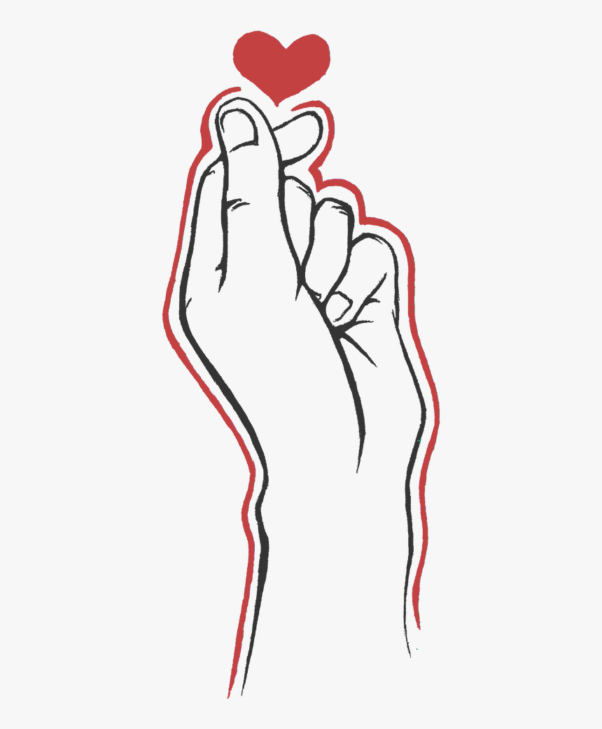 heart hands drawing