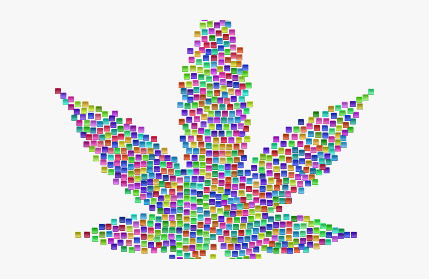 Weed Clipart Rainbow - Cannabis, HD Png Download, Free Download