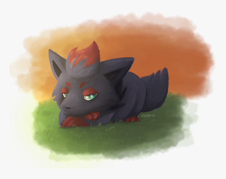 Painted Zorua - Cartoon, HD Png Download, Free Download