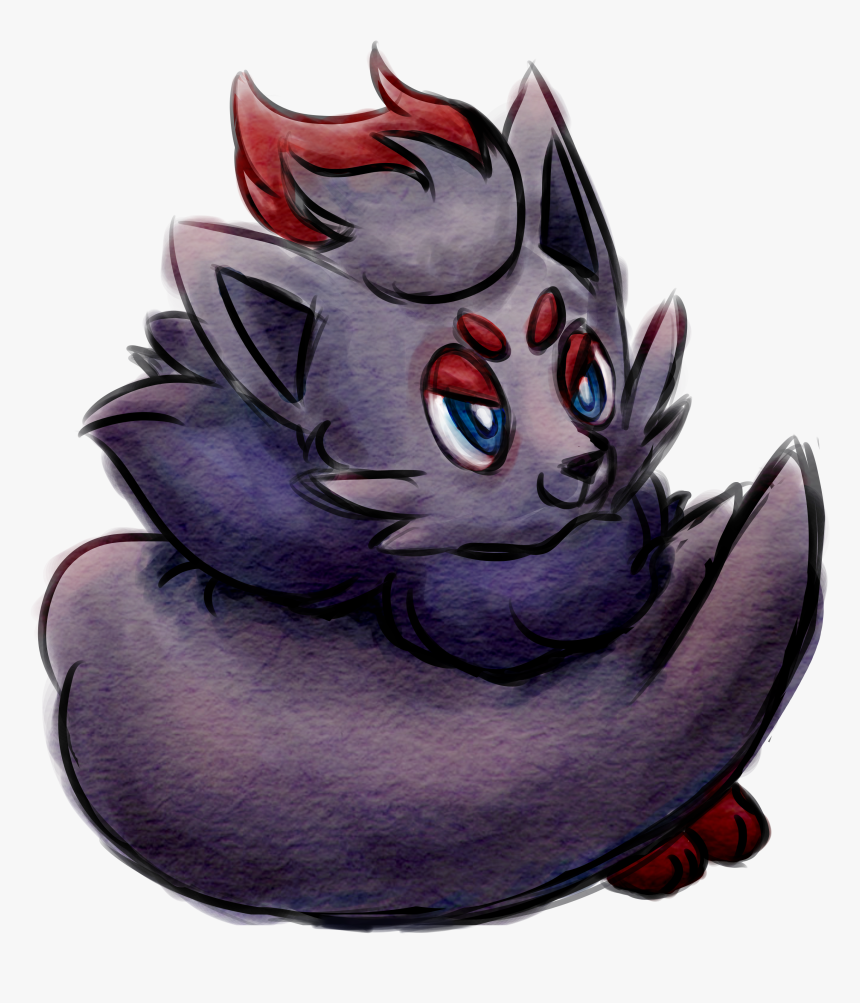 Watercolor Zorua - Cartoon, HD Png Download, Free Download