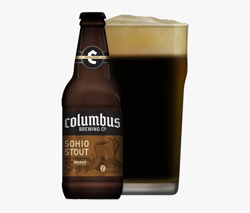Cbc Sohio Stout Bottle And Glass New - Columbus Brewing Ipa, HD Png Download, Free Download