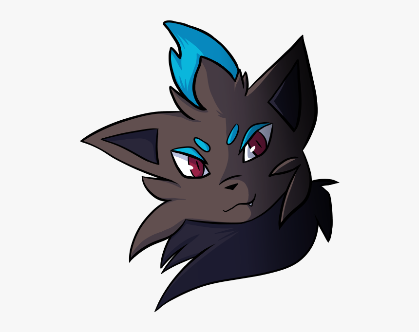 A Zorua Headshot And A Funner Zorua Headshot - Cartoon, HD Png Download, Free Download