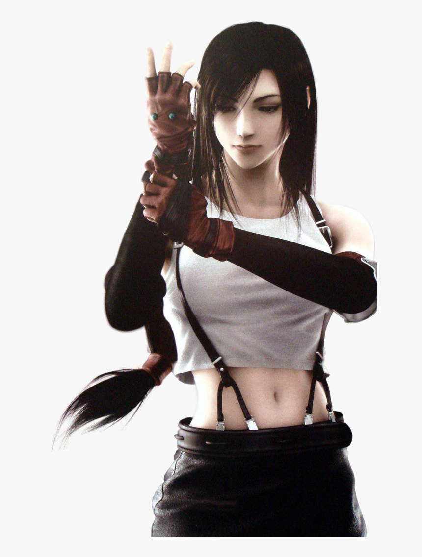 Final Fantasy Vii Tifa Lockhart Cosplay Wig , Png Download - Tifa Lockhart In Game, Transparent Png, Free Download