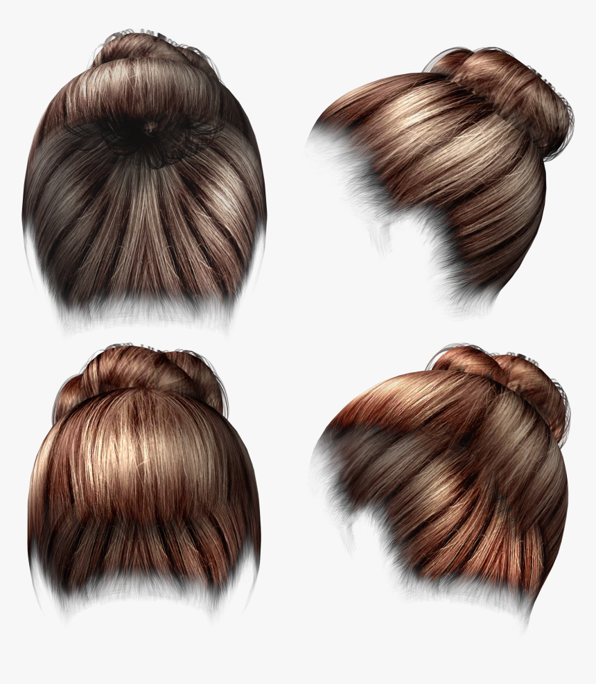 Hair Wig Png - Bun, Transparent Png, Free Download