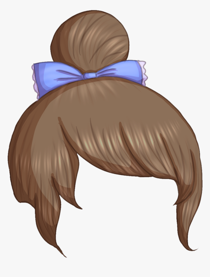 Gacha Hair Bun Topknot Highbun Bow Chiesuka Cartoon Hd Png Download Kindpng