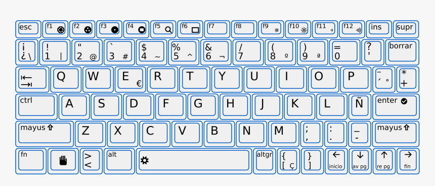 laptop keyboard layout printable