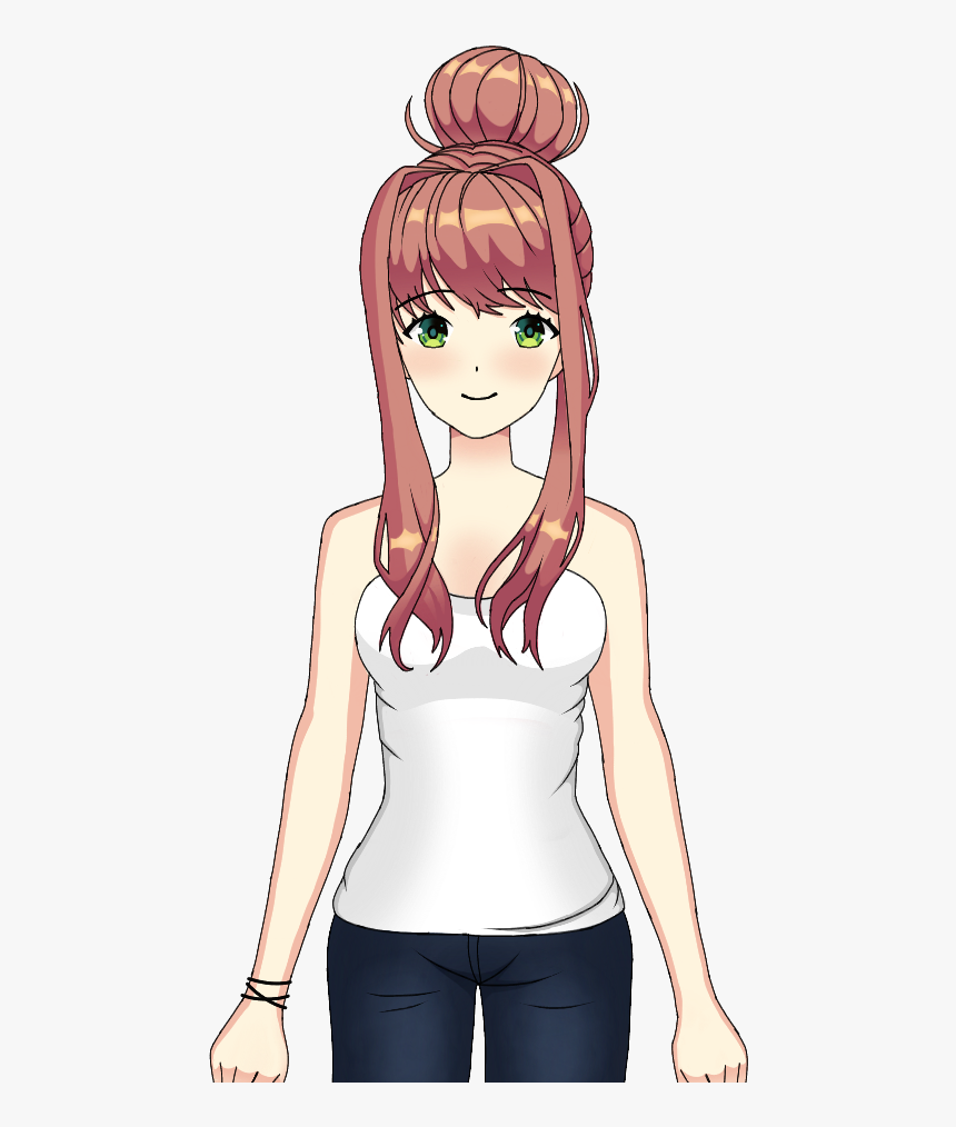 Monika Bun - Monika With A Bun, HD Png Download, Free Download