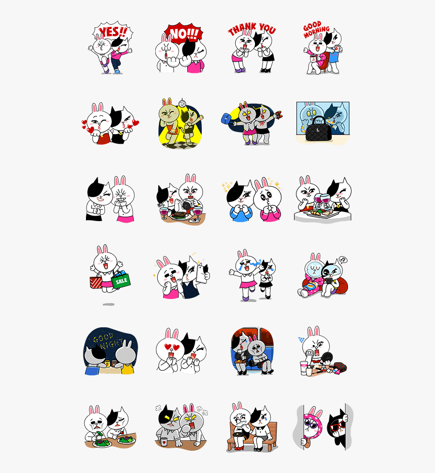 Cony Jessica Line Sticker, HD Png Download, Free Download