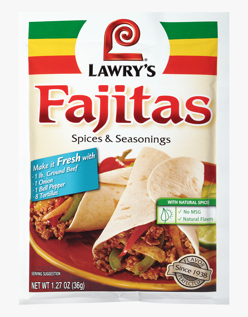 Fajitas - Lawry's Fajita Seasoning, HD Png Download, Free Download