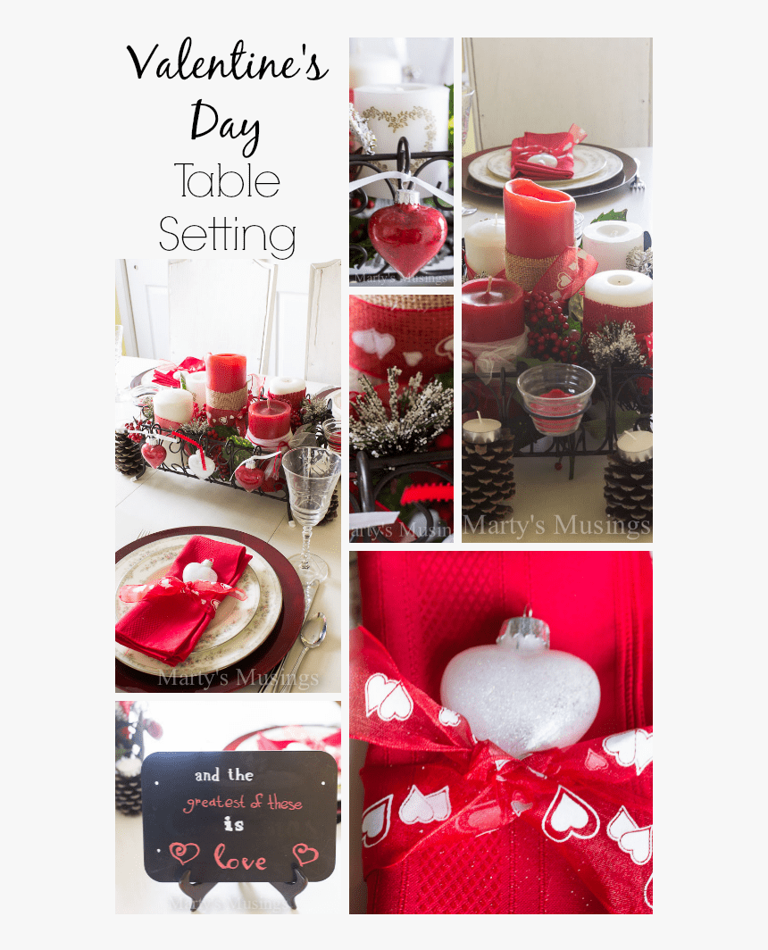 Valentine"s Day Table Setting - Cake, HD Png Download, Free Download