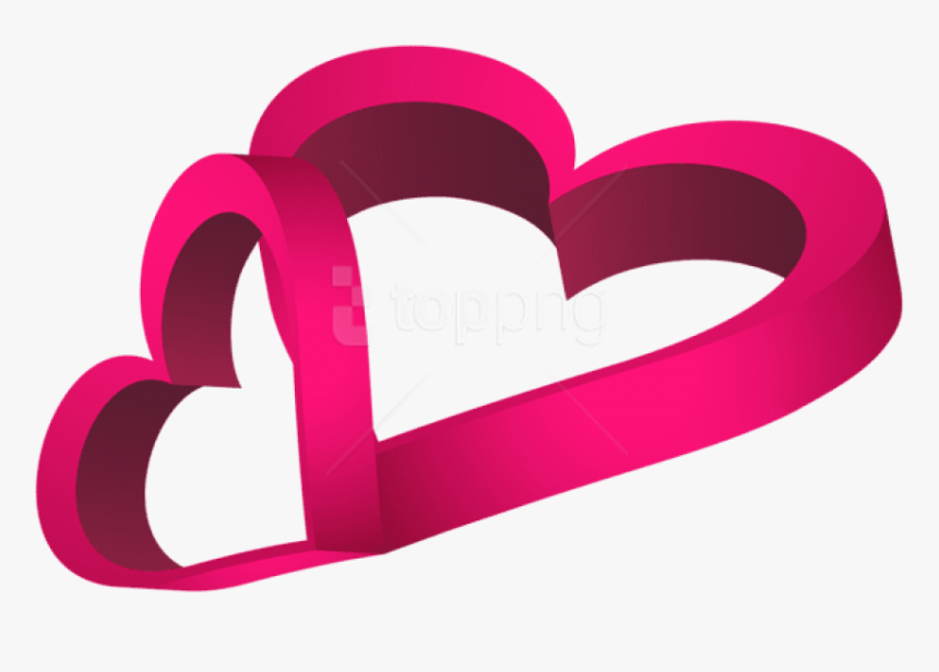 Free Png Download Two Pink Hearts Png Images Background - Two Heart Png Clip Art, Transparent Png, Free Download