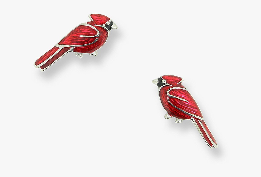 Nicole Barr Designs Sterling Silver Cardinal Stud Earrings-red - Cardinal Stud Earrings, HD Png Download, Free Download