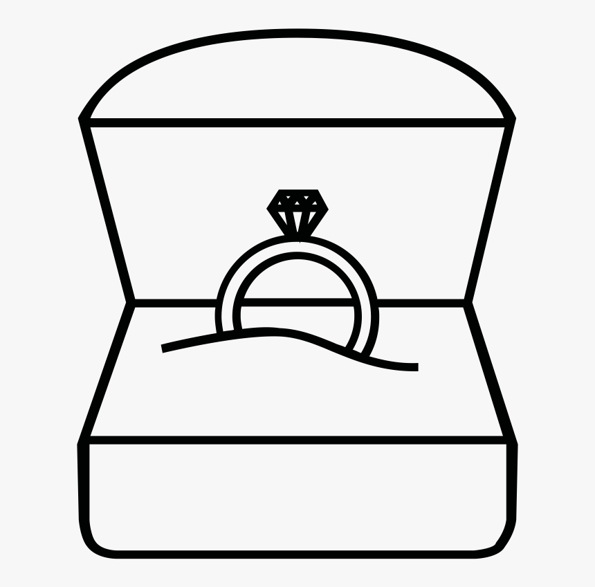 Ring In Box Line Drawing, HD Png Download, Free Download