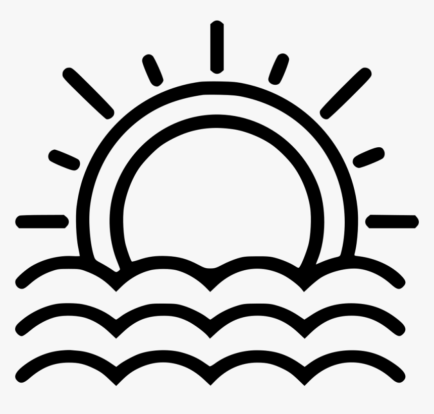 Seaside Sunset - Sunset Icon Png, Transparent Png, Free Download