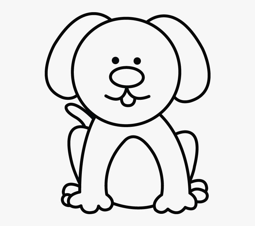 How To Draw A Dog Step - Simple Dog Drawings Easy, HD Png Download, Free Download