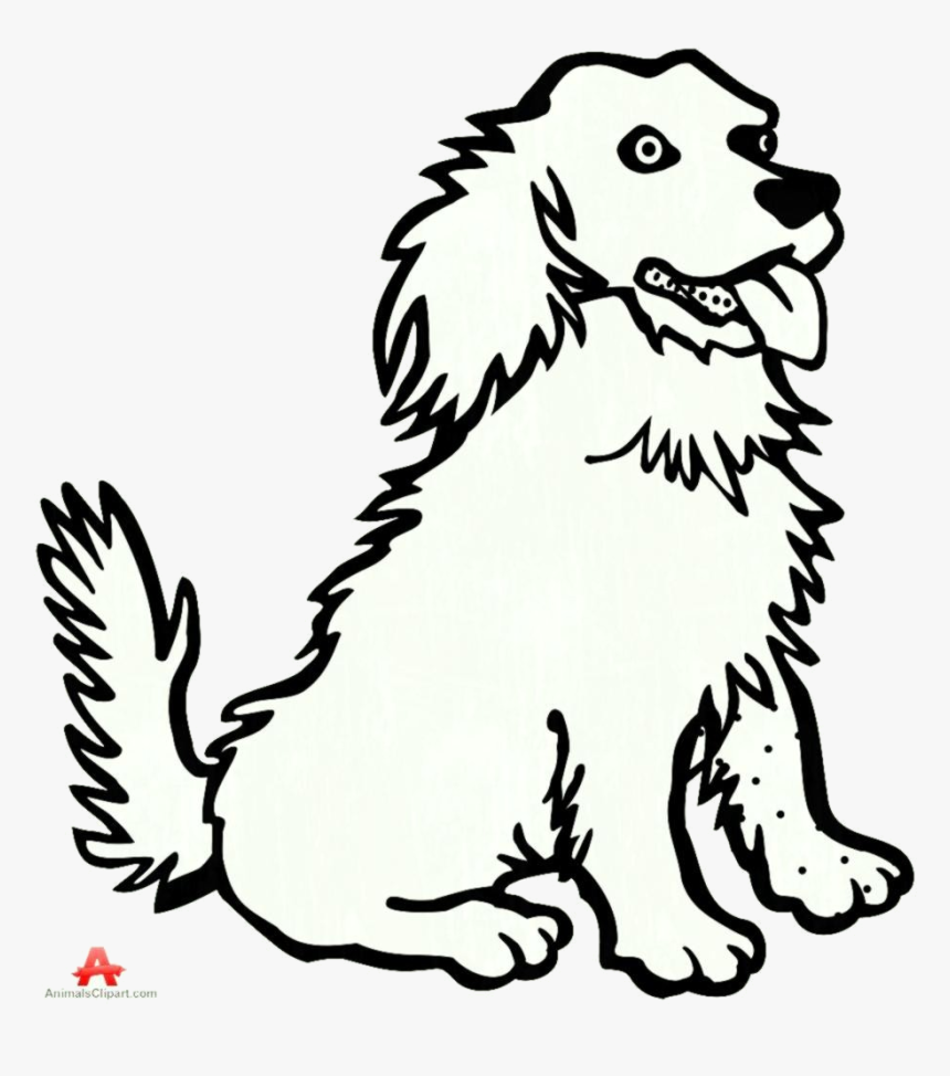 Dog Black And White Drawing In Free Clipart Design - Clipart Image Of Dog Black And White, HD Png Download, Free Download