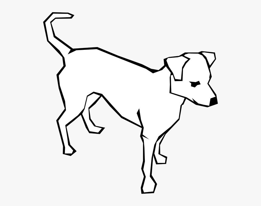 Dog Simple Drawing Svg Clip Arts - Simple Dog Drawing, HD Png Download, Free Download