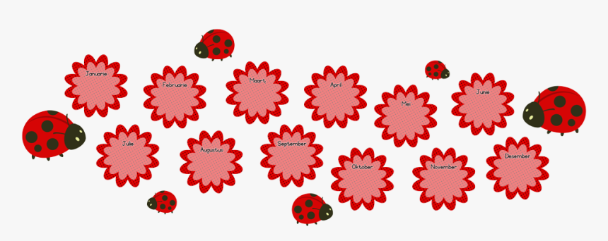 Picture Of Ladybugs Flowers Birthday Banner For Class - Illustration, HD Png Download, Free Download