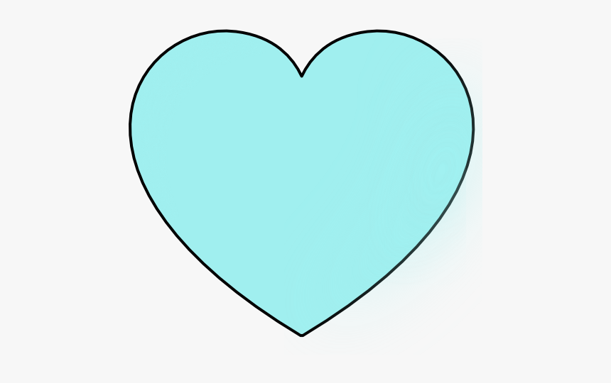 Hearts Clipart Light Blue - Light Blue Heart With Black Background, HD Png Download, Free Download