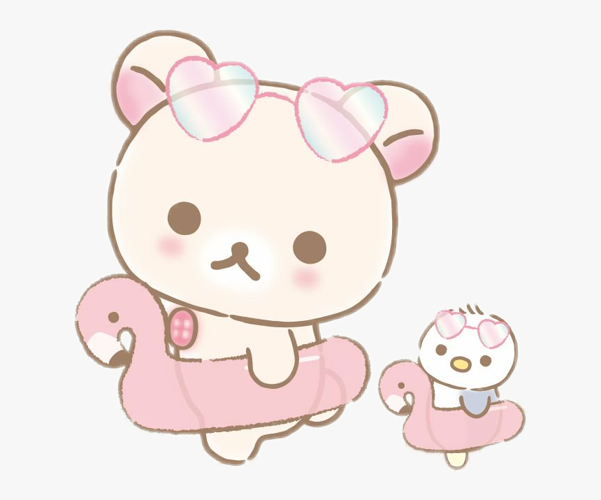 Rilakkuma Korilakkuma Pink Pastel Cute Heart - Pink Rilakkuma Transparent, HD Png Download, Free Download