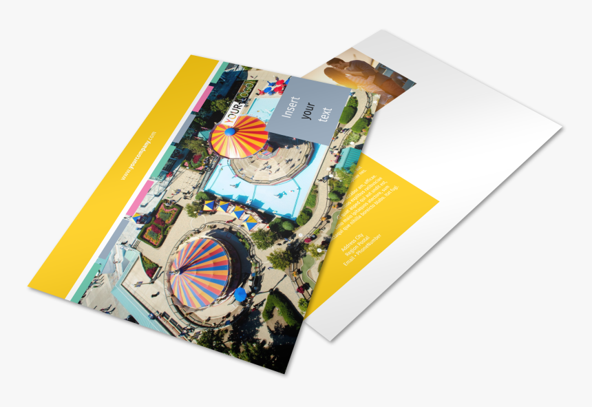 Amusement Park Postcard Template Preview - Graphic Design, HD Png Download, Free Download