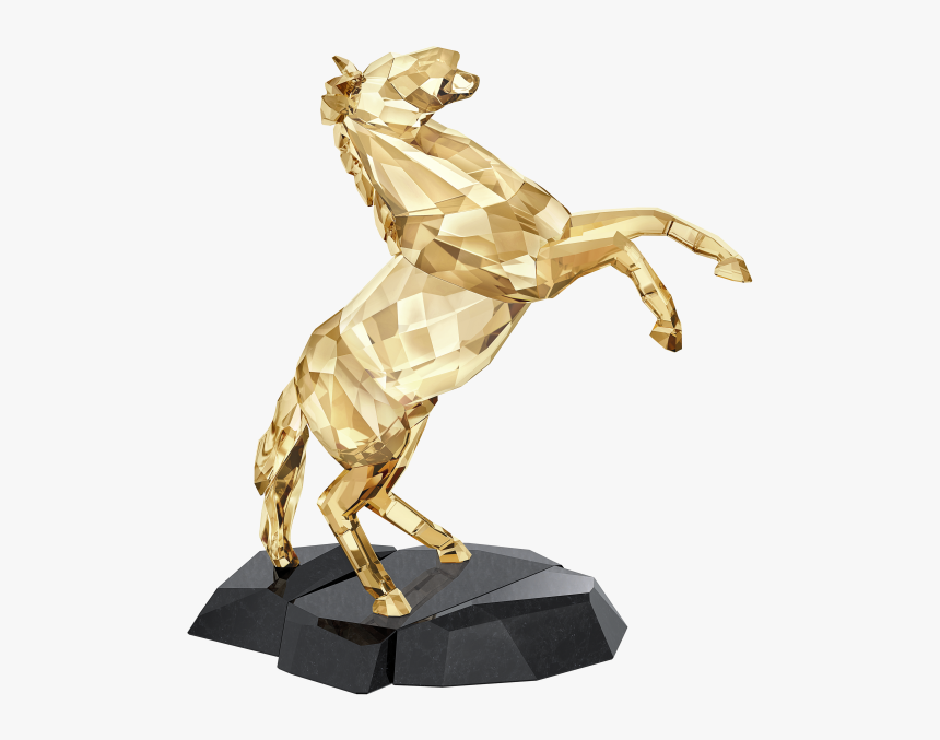 Swarovski Collections Gold-tone Stallion Figurine, - Swarovski Crystal Horse Families, HD Png Download, Free Download