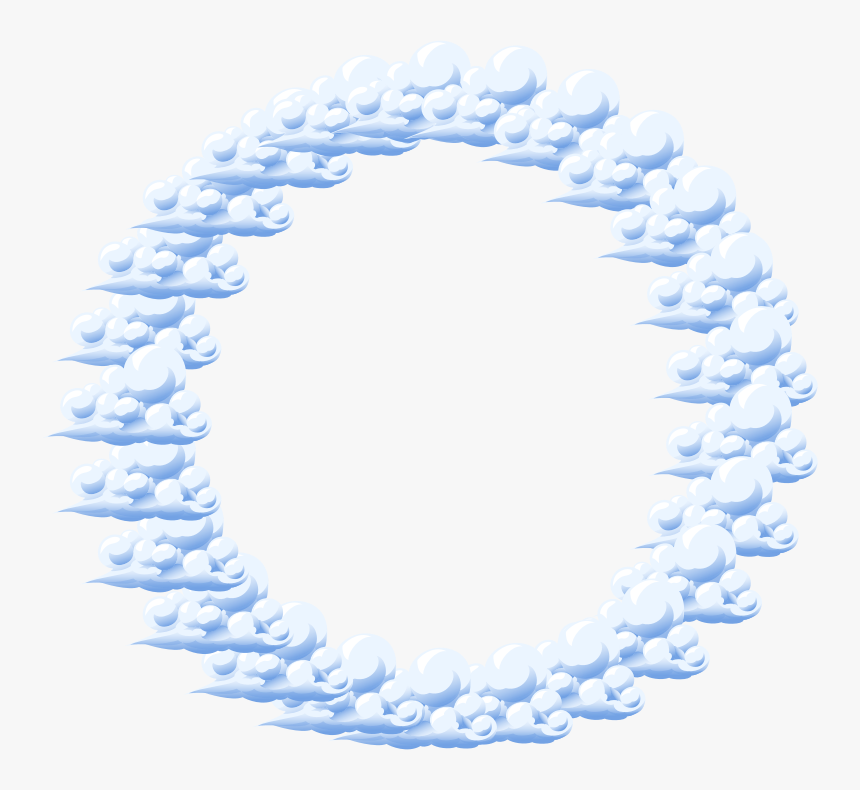 Clouds Frame - Circle, HD Png Download, Free Download