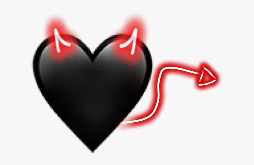 #demon #black #red #followforfollow #iphone #iphonesticker - Heart, HD Png Download, Free Download