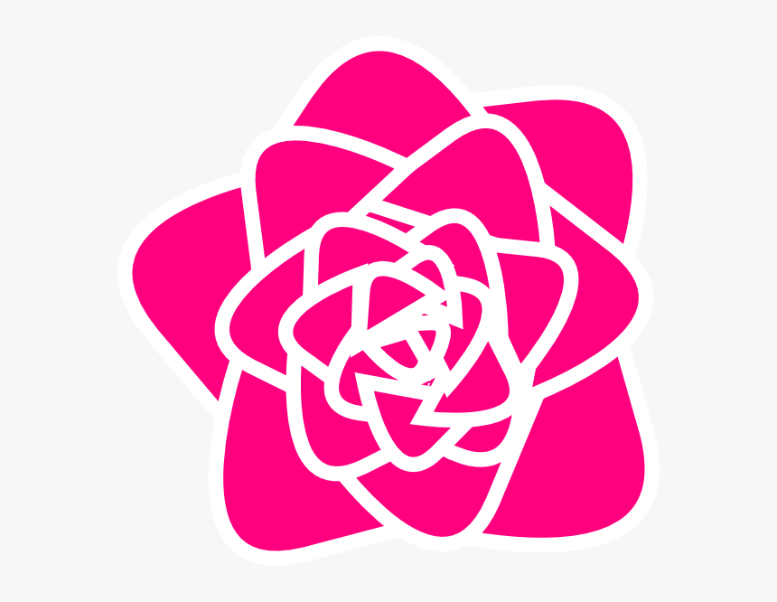 Hot Pink Rose Clip Art, HD Png Download, Free Download