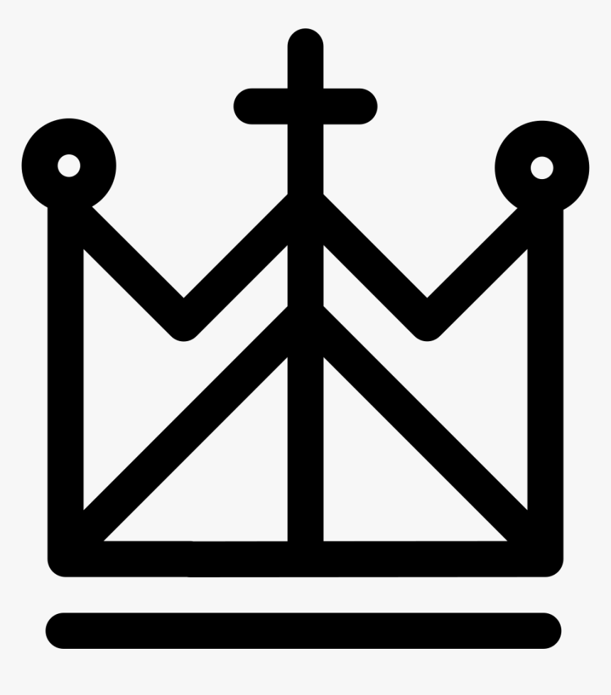 Royal Religion Crown With Cross And Lines Disegno Di Una Corona Hd Png Download Kindpng