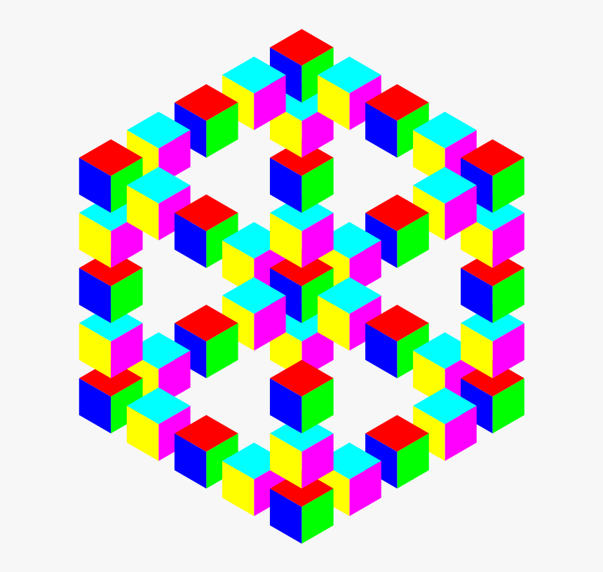 Impossible Hexagon Cube - Optical Illusion 3d Cube, HD Png Download, Free Download