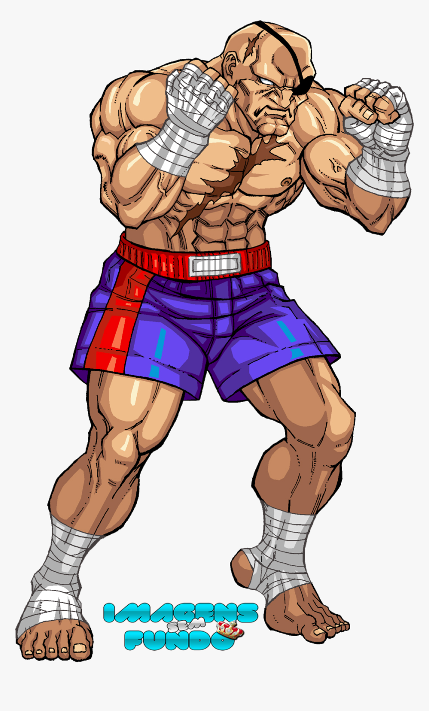 Sagat Sagat Street Fighter, Street Fighter Alpha, Fighting - Sagat Desenho Street Fighter, HD Png Download, Free Download