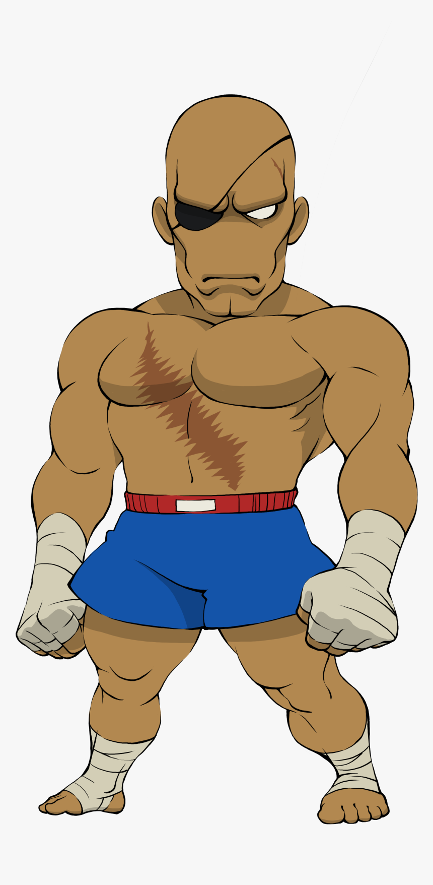 Sagat-chibi - Street Fighter Chibi Characters, HD Png Download, Free Download