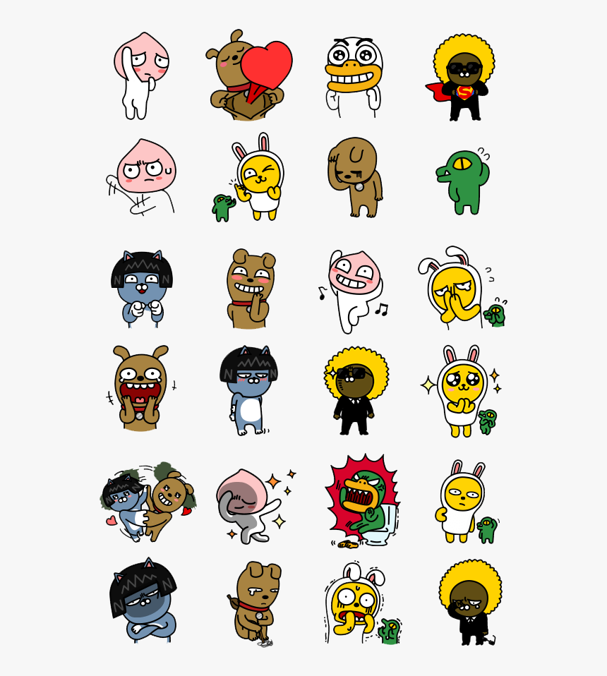 Transparent Kakao Png - Kakao Friends Emoji, Png Download, Free Download