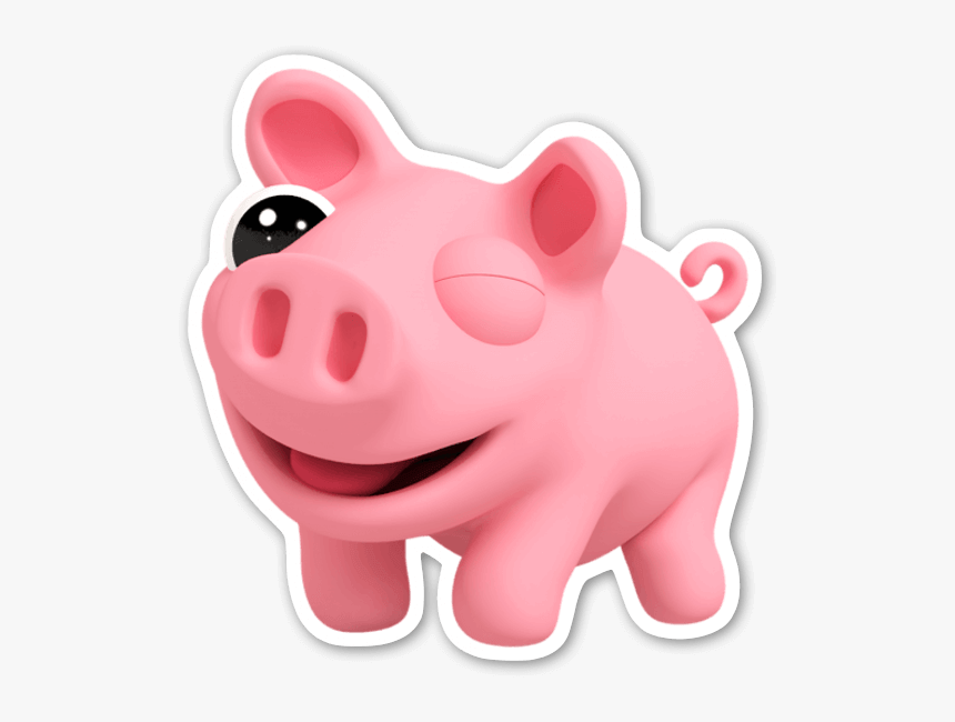 Rosa The Pig Winks Sticker - Rosa The Pig Stickers, HD Png Download, Free Download