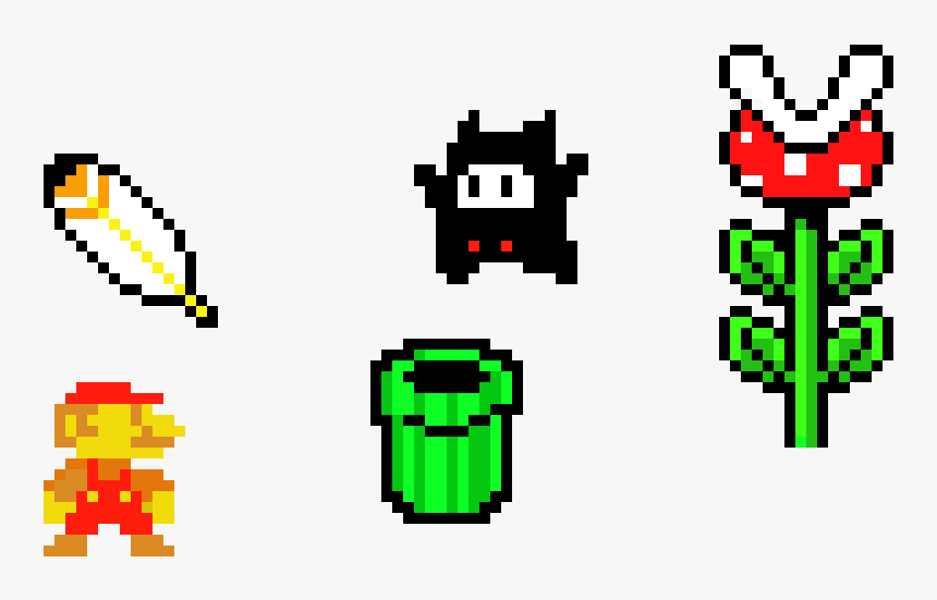 My Super Mario Sprite Recreation - Mario Piranha Plant Pixel Art, HD Png Download, Free Download