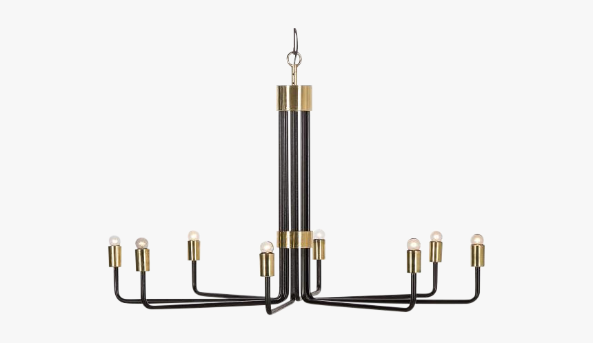 Black And Brass Chandelier Light, HD Png Download, Free Download