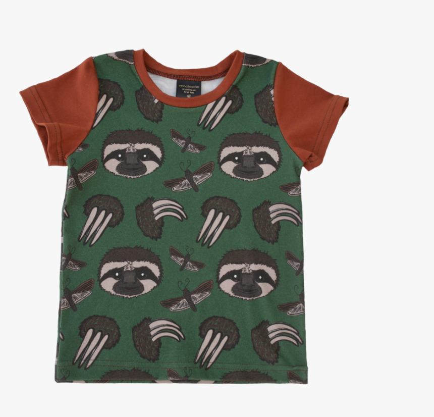 Green Sloth Baby Toddler Kid Tshirt Tee Shirt Top Organic, HD Png Download, Free Download