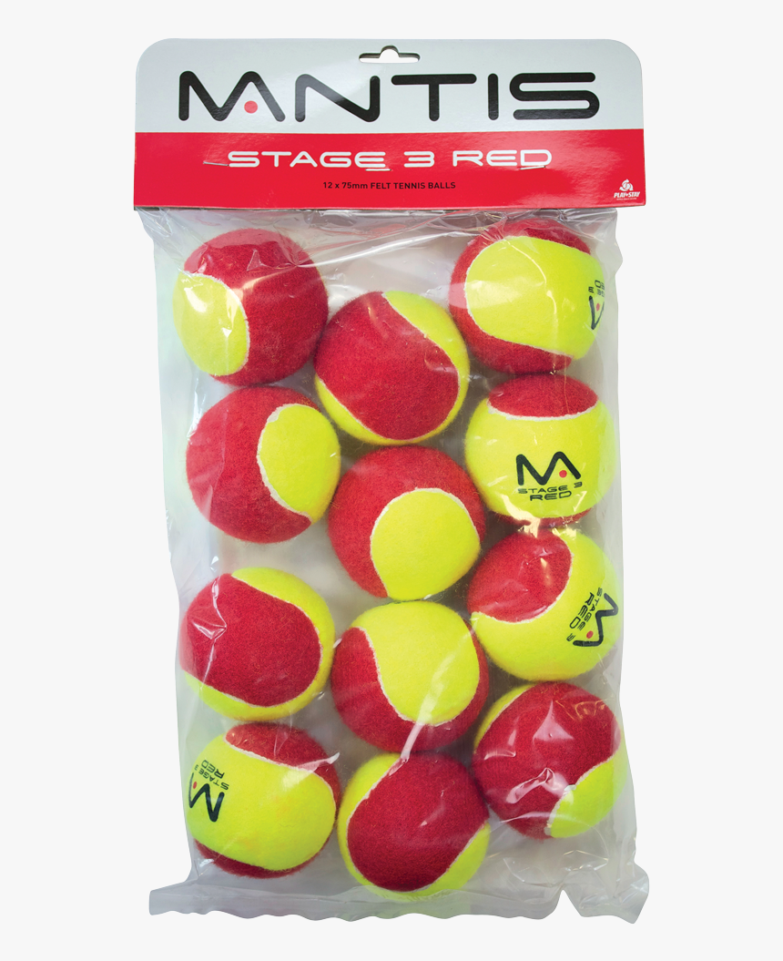 Mantis Stage 3 Red Balls - Tennis Ball In Red Colour, HD Png Download, Free Download