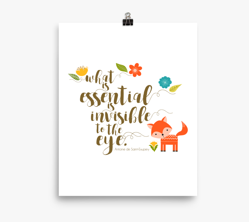 What Is Essential Is Invisible To The Eye - Cartoon, HD Png Download, Free Download