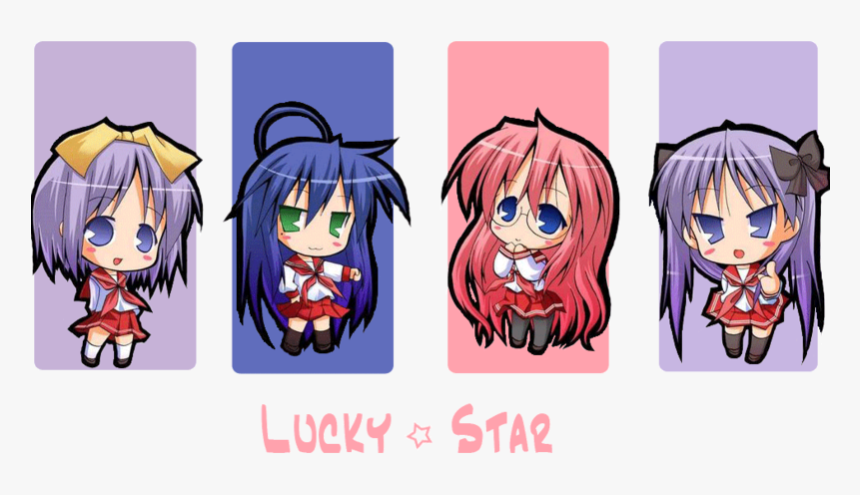 Lucky Star Chibi Characters, HD Png Download, Free Download