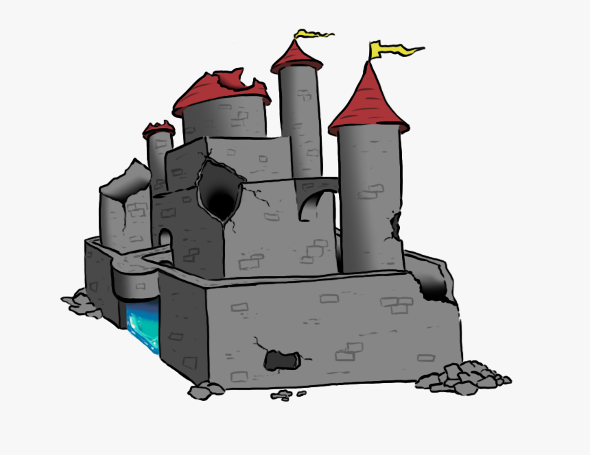 The Curious After Exploring - Abandoned Castle Cartoon, HD Png Download, Free Download