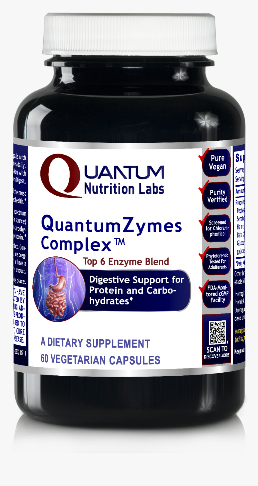 Quantumzymes Complex, Quantum 60 Vcap - Quantum Kidney Support, HD Png Download, Free Download