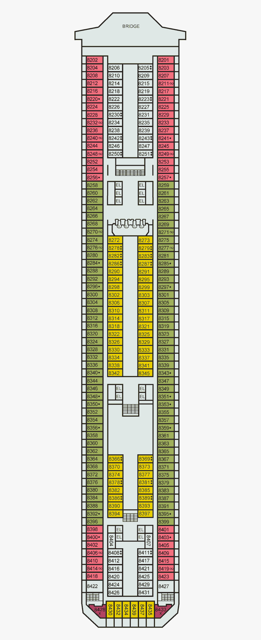 Carnival Breeze Deck 8 Floor Plan, HD Png Download, Free Download