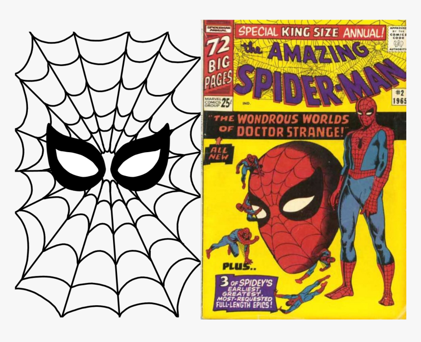 Spiderman Mask Png -mask Topandbottompreview Besideditko - 1963 Spider Man Comics, Transparent Png, Free Download