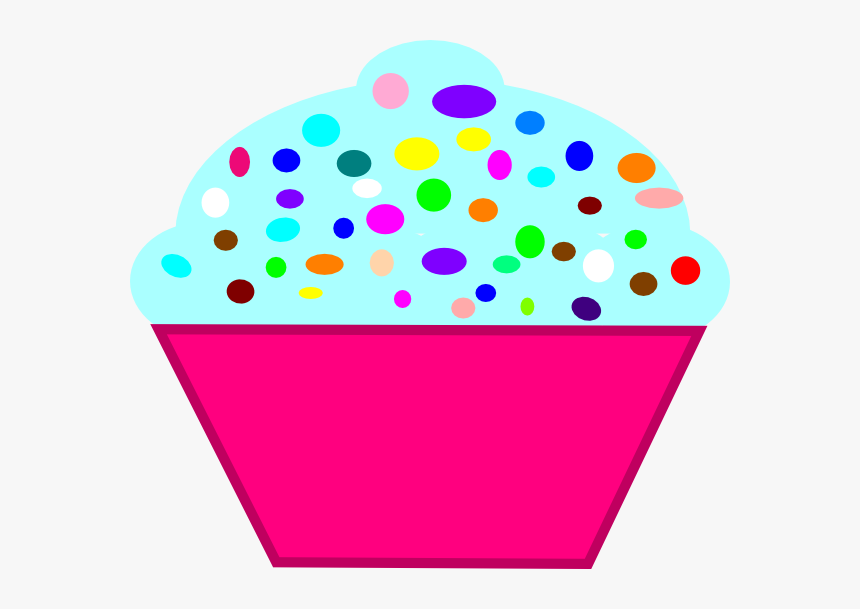 Cupcake Pink, Blue Frosting Svg Clip Arts - Yellow Cupcake Clip Art, HD Png Download, Free Download