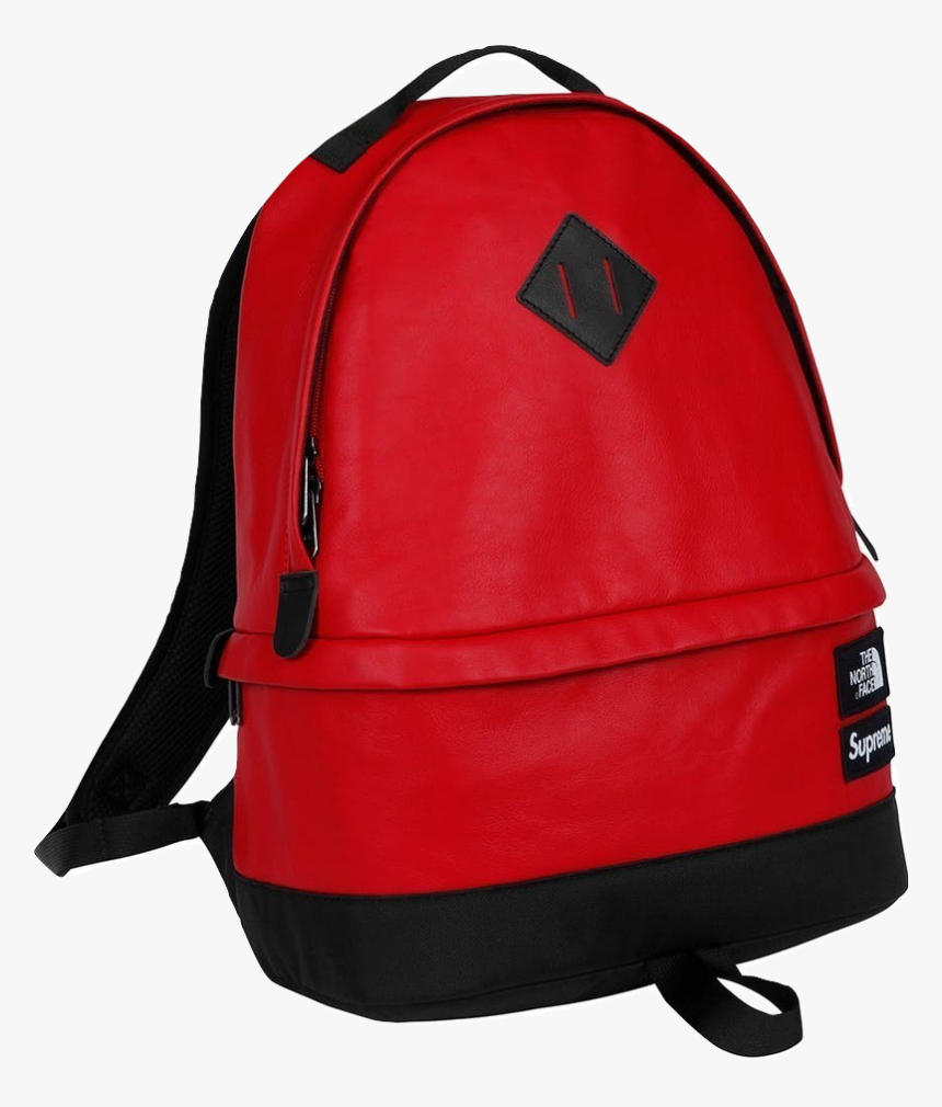 Supreme X North Face Leather Backpack , Png Download - Supreme North Face  Backpack Red, Transparent Png - kindpng