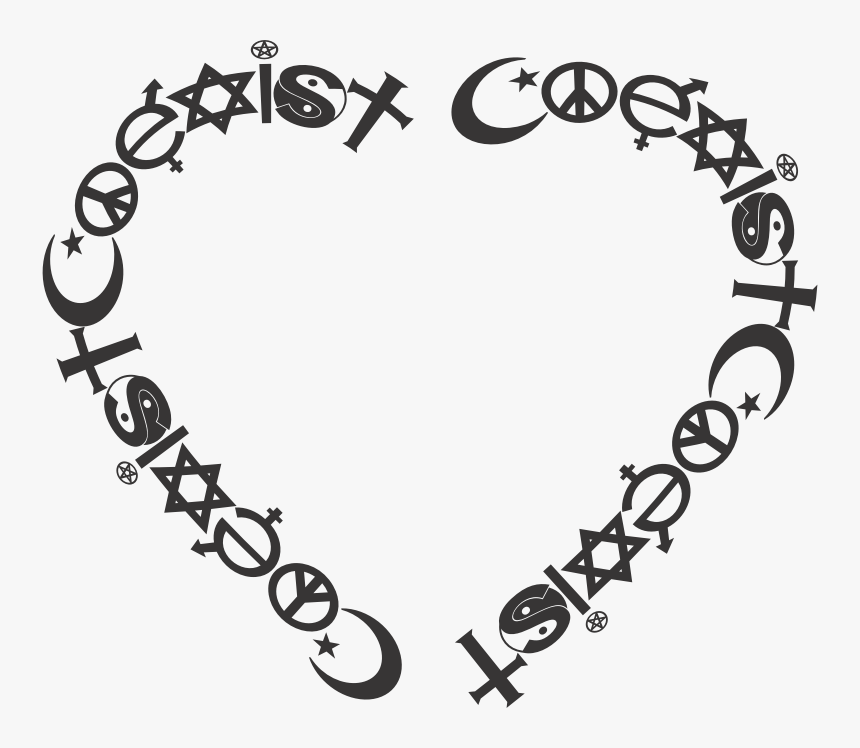 Coexist Heart - Coexist, HD Png Download, Free Download