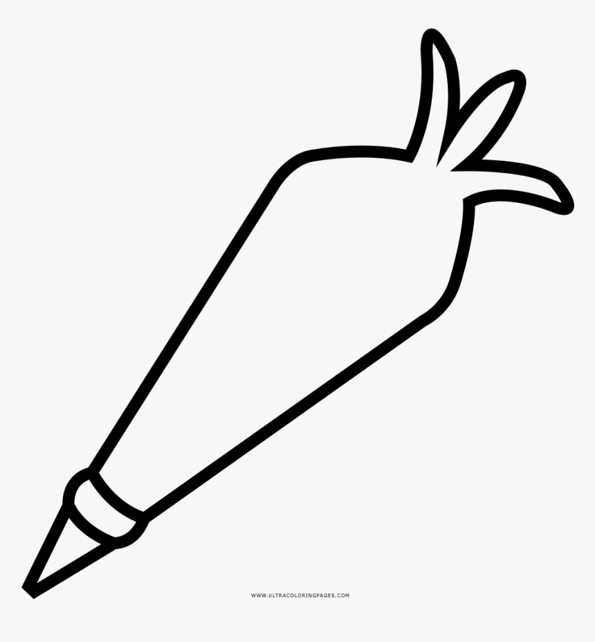 Frosting Bag Coloring Page - Line Art, HD Png Download, Free Download